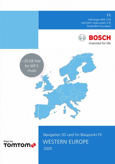 32GB VW RNS 310 Navigatie SD West-Europa 2020 V12